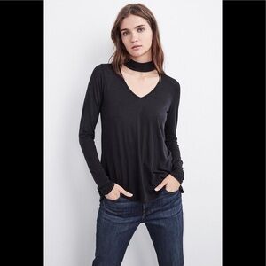 NWT velvet by Graham & Spencer choker top Sz S
